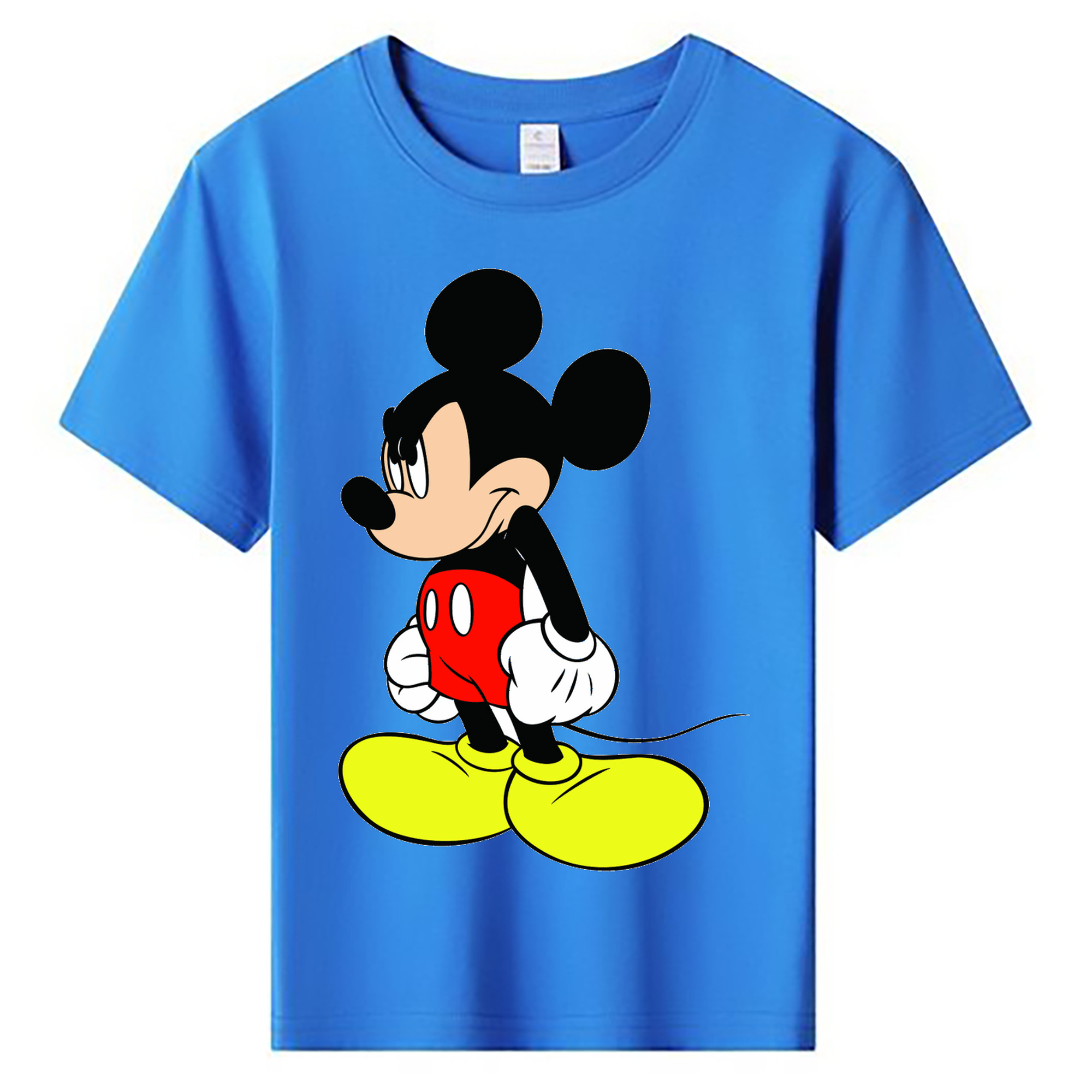 ミッキーマウス Mickey Mouse 綿100％キッズTシャツ（フロントプリント）